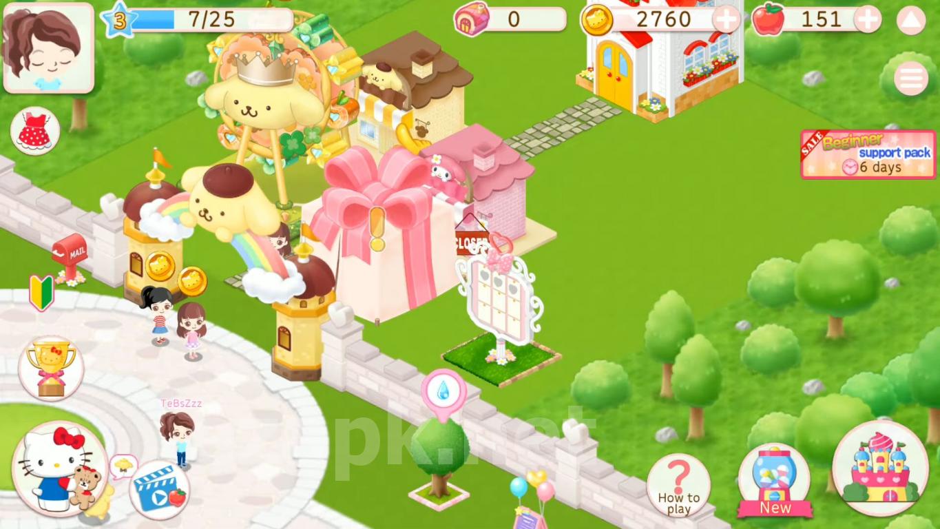 Hello Kitty World 2 Sanrio Kawaii Theme Park Game