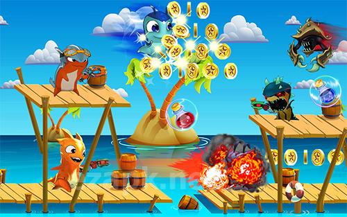 The slug of fighters. Slugs jetpack fight world