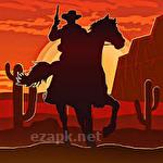 Wild West gunslinger cowboy rider