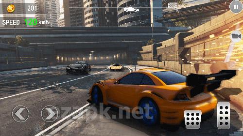 Fast car driving