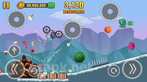 Hill dismount: Smash the fruits