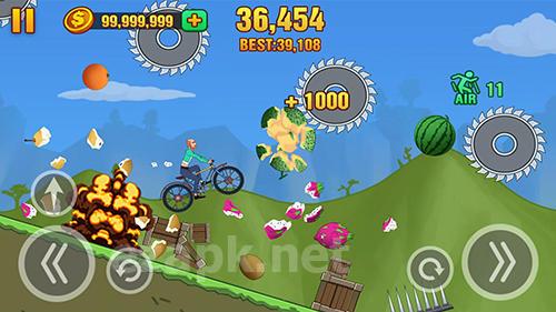 Hill dismount: Smash the fruits