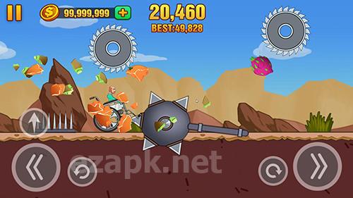 Hill dismount: Smash the fruits