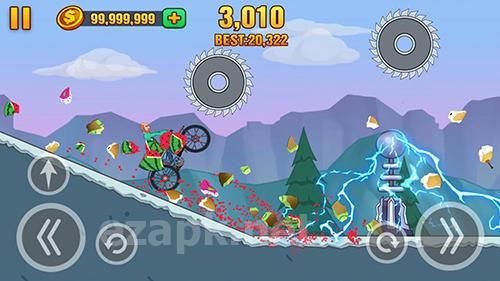 Hill dismount: Smash the fruits