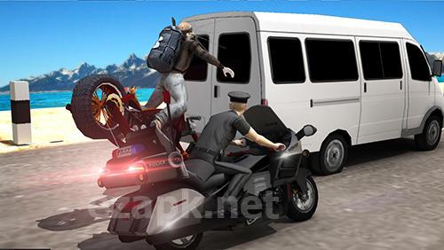Police vs thief: Moto attack