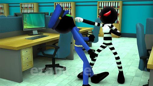 Stickman bank robbery escape