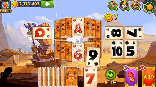 Pyramid solitaire: Adventure. Card games