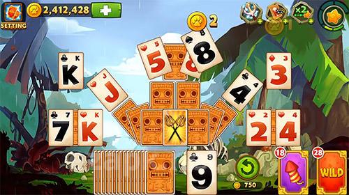 Pyramid solitaire: Adventure. Card games