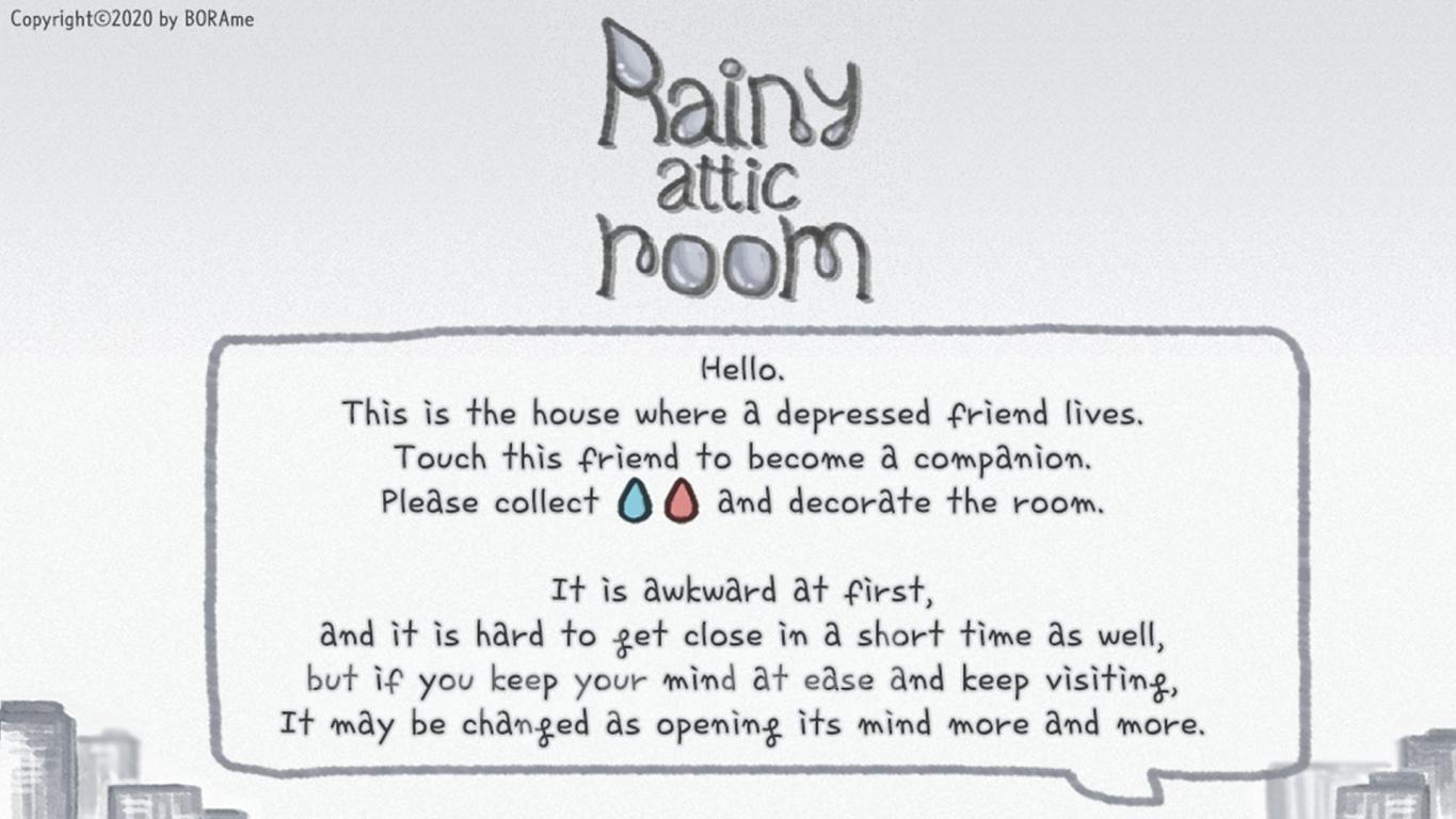 Rainy attic room