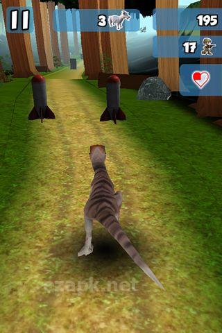 3D Dino raptor race