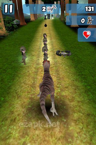 3D Dino raptor race