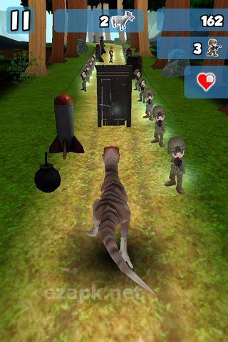 3D Dino raptor race