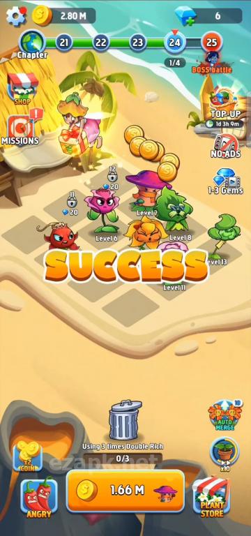 Zombie Defense - Plants War - Merge idle games