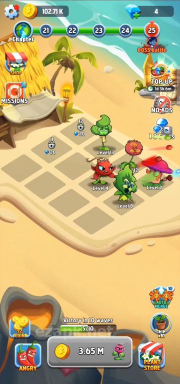Zombie Defense - Plants War - Merge idle games