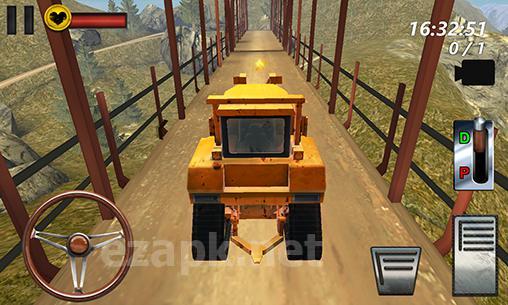 Bulldozer driving 3d: Hill mania