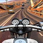 Moto rider go: Highway traffic