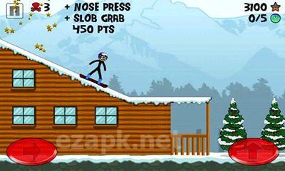 Stickman Snowboarder