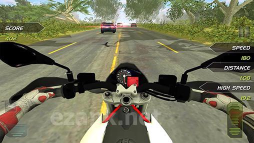 Highway motorbike rider