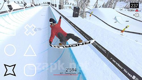 Just snowboarding: Freestyle snowboard action