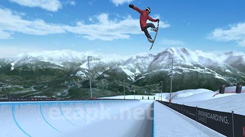 Just snowboarding: Freestyle snowboard action