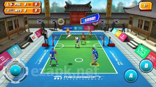 Roll spike: Sepak takraw
