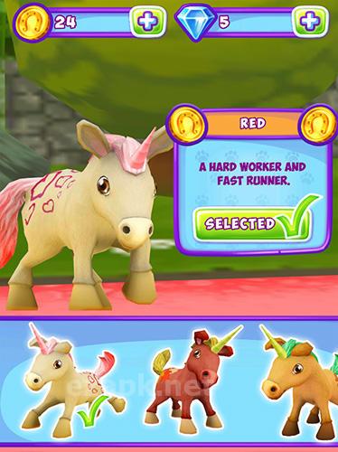 Unicorn runner 3D: Horse run