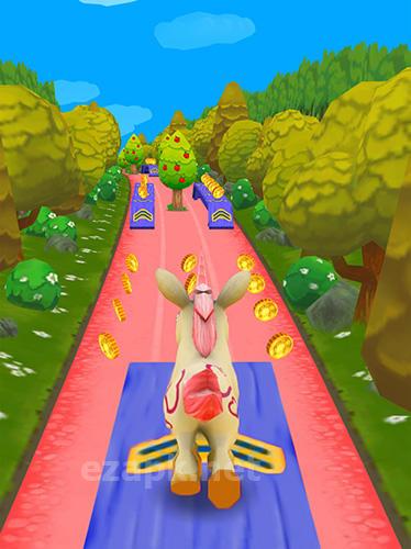Unicorn runner 3D: Horse run