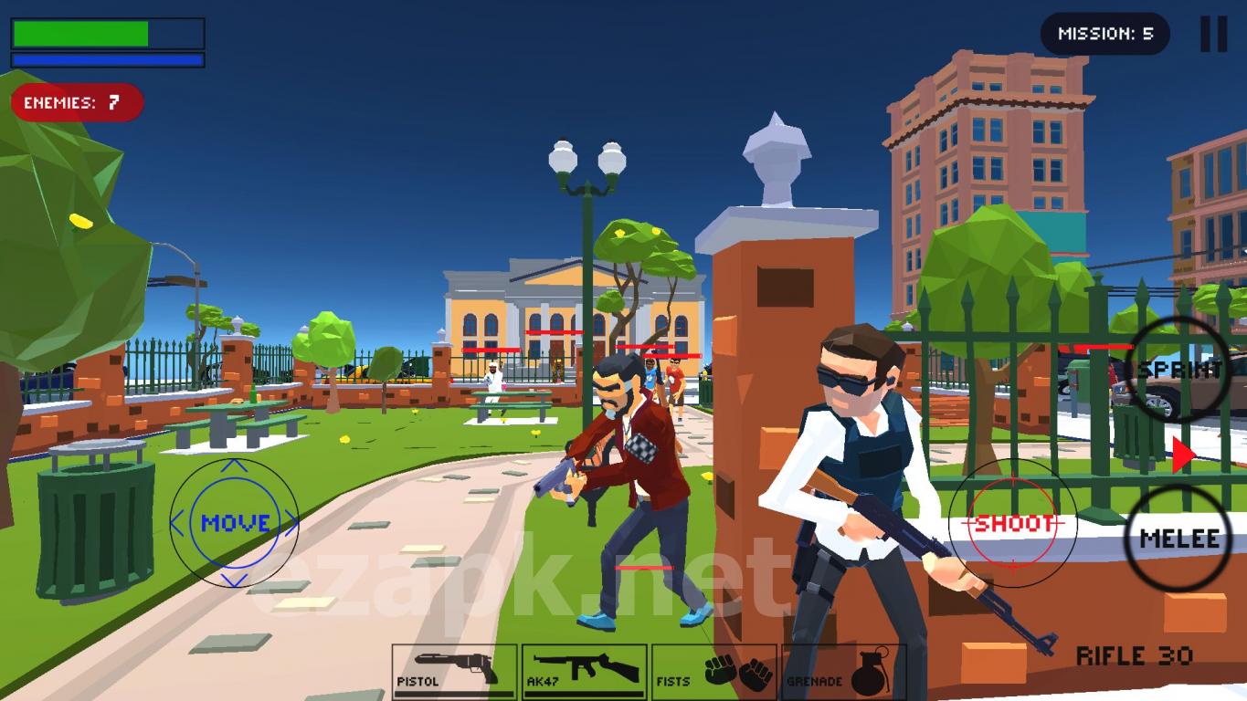 Polygon Cover Strike: Top Down Shooter Games