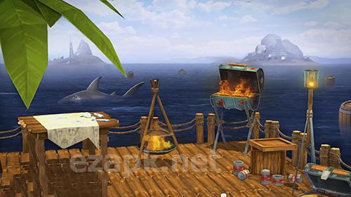 Raft survival in the ocean simulator