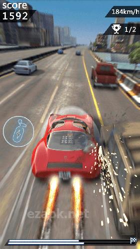 Chasing car speed drifting