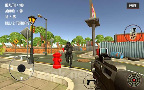 Counter attack terrorist city