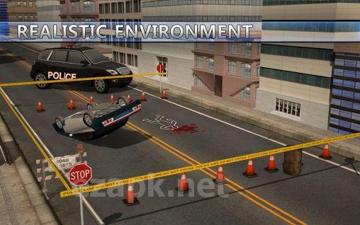 Police car suv and bus parking