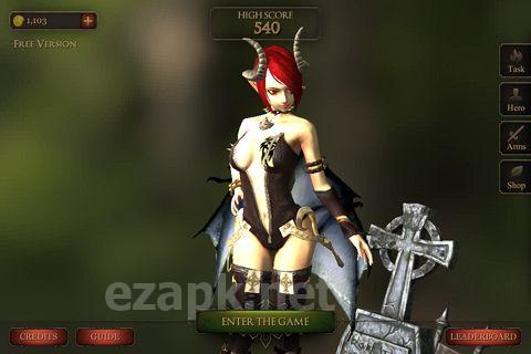 Zombie goddess: Fantasy apocalypse game. Attack Fight Slash Evil Slayer