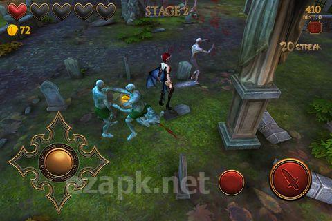 Zombie goddess: Fantasy apocalypse game. Attack Fight Slash Evil Slayer