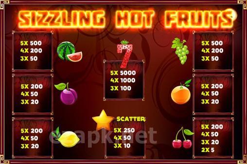 Sizzling hot fruits slot