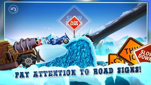 Ice road truck driving race