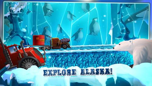 Ice road truck driving race