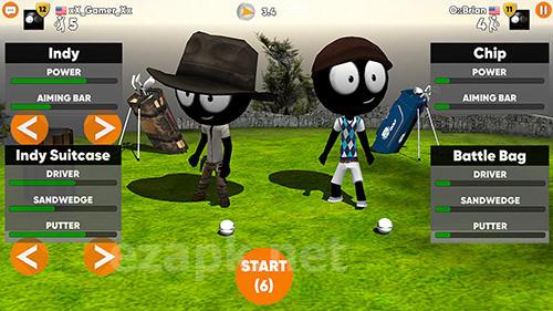 Stickman cross golf battle