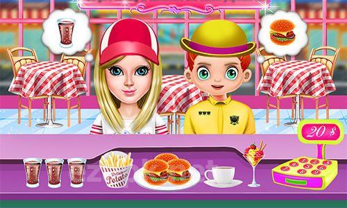 Smoky burger maker chef