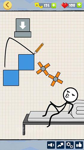 Bad luck stickman: Addictive draw line casual game