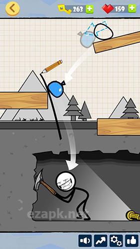 Bad luck stickman: Addictive draw line casual game