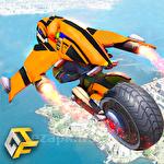 Flying robot bike: Futuristic robot war