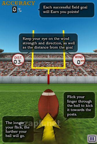 Flick kick field goal