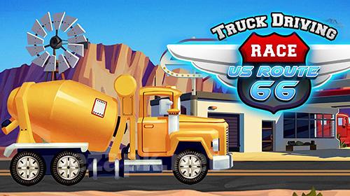 Truck driving race US route 66