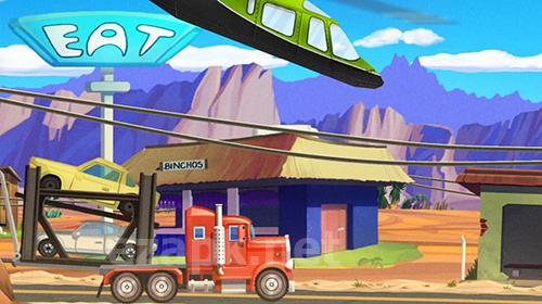 Truck driving race US route 66