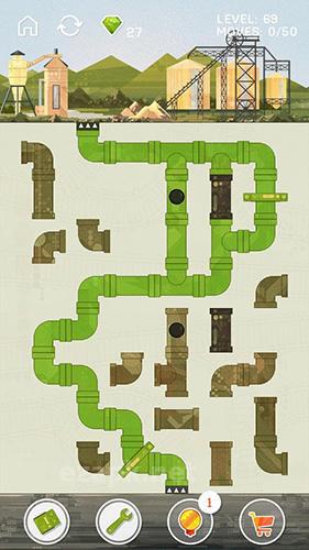 Pipes game: Free puzzle for adults and kids