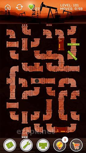 Pipes game: Free puzzle for adults and kids