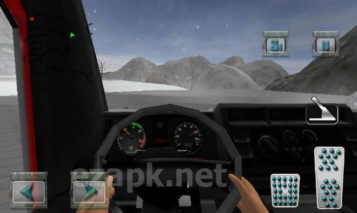 Hill tourist bus driving