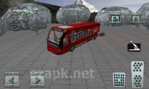 Hill tourist bus driving
