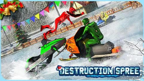 Snowmobile crash derby 3D